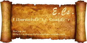 Eibenschütz Csatár névjegykártya